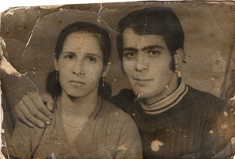 Old damaged photo